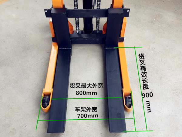 手動(dòng)液壓裝卸車貨叉尺寸詳細(xì)標(biāo)注圖--河北東圣吊索具制造有限公司--石材夾具_(dá)小型攪拌機(jī)_手動(dòng)叉車_液壓堆高車